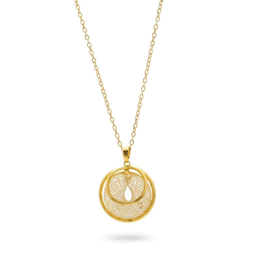 Orbit Textura – Double Disc Pendant