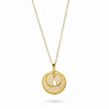 Orbit Textura – Double Disc Pendant