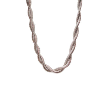 Silver Serpent – Twisted Steel Statement Chain