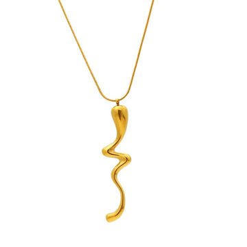 Squiggle & Soul – Abstract Drop Necklace