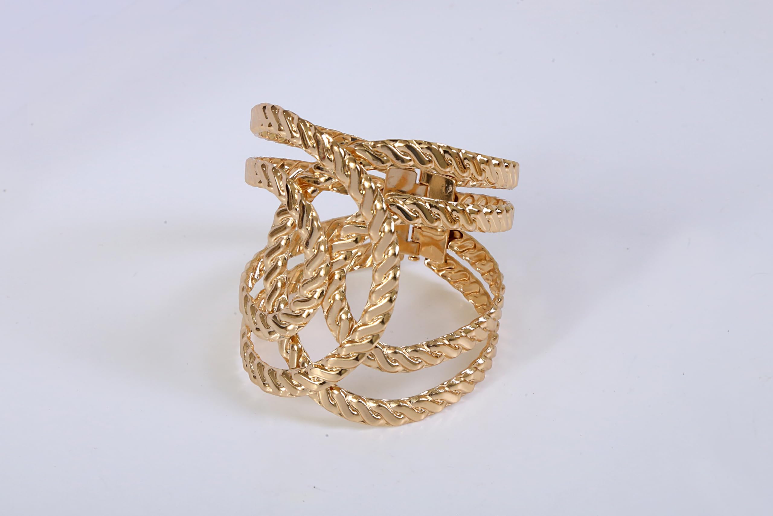 Rope Raga – Textured Gold Cuff Bracelet