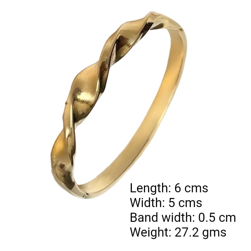 Golden Wave Twist Bracelet