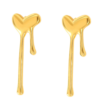 Drip Heart Earrings