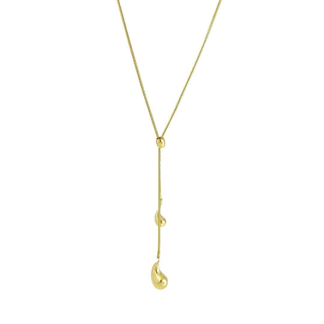 Golden Drip Y Necklace