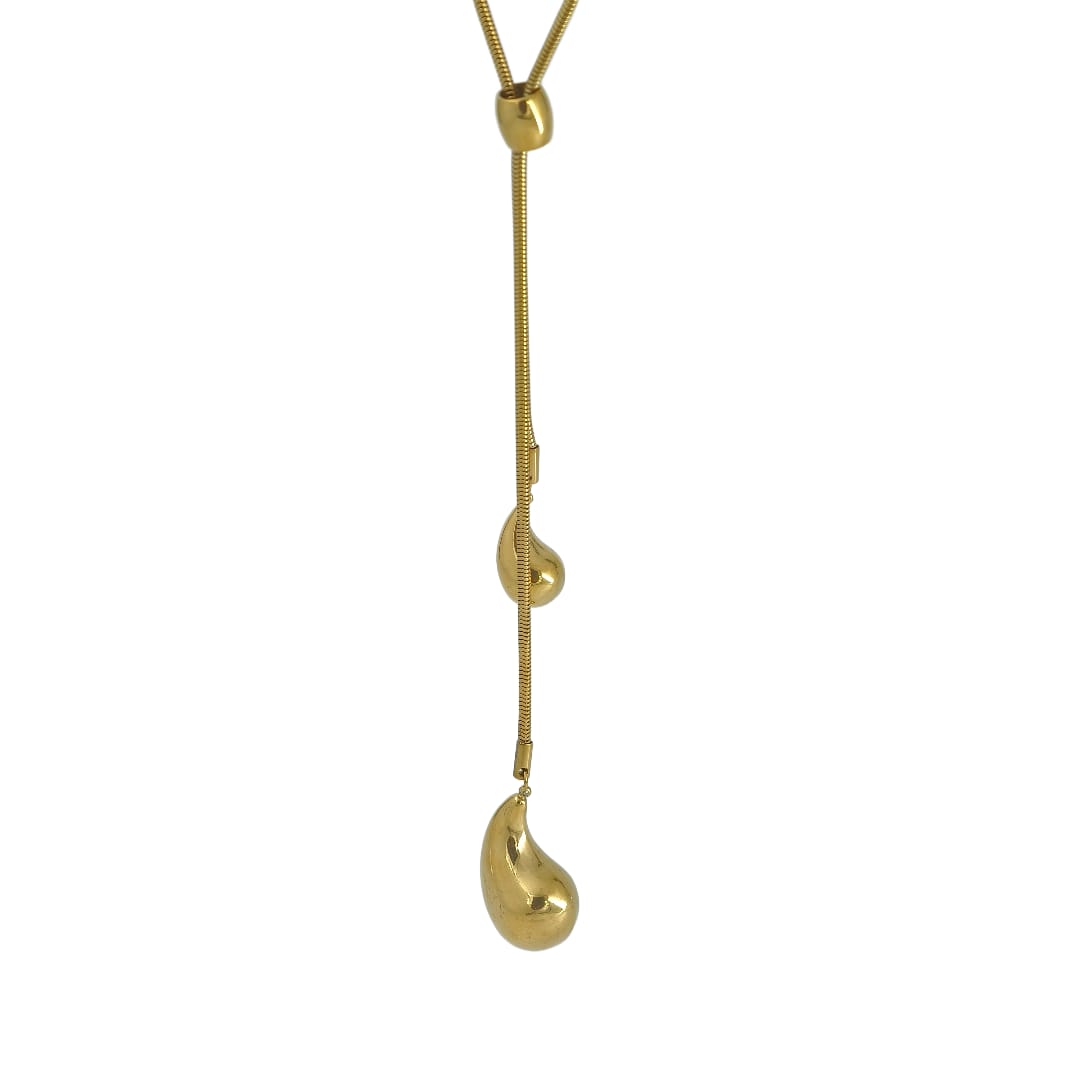Golden Drip Y Necklace
