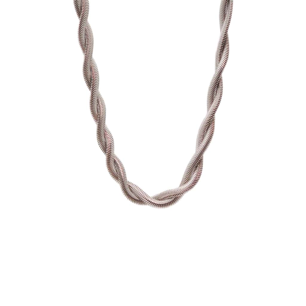 Silver Serpent – Twisted Steel Statement Chain