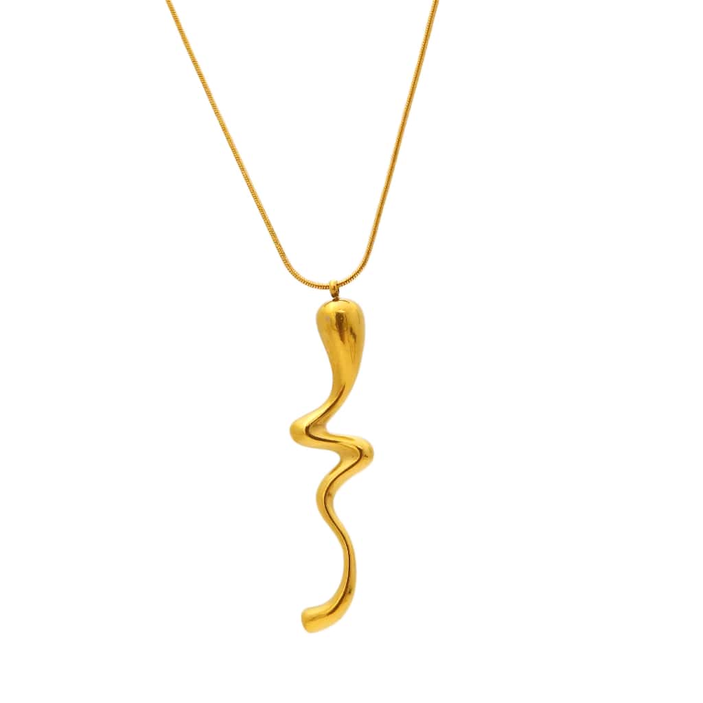Squiggle & Soul – Abstract Drop Necklace