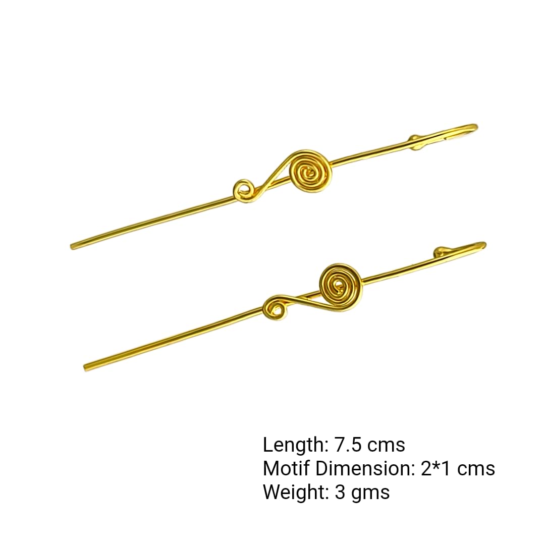 Spiral Sutra – Handcrafted Swirl Needle Earcuffs