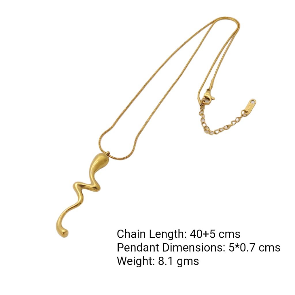 Squiggle & Soul – Abstract Drop Necklace