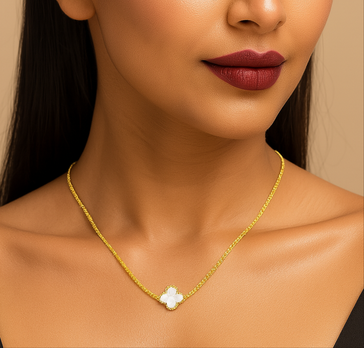 Pearl Clover Whisper Necklace