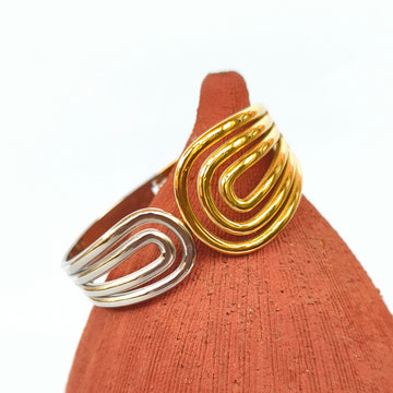The Ripple Effect – Two-Tone Fluid Cuff