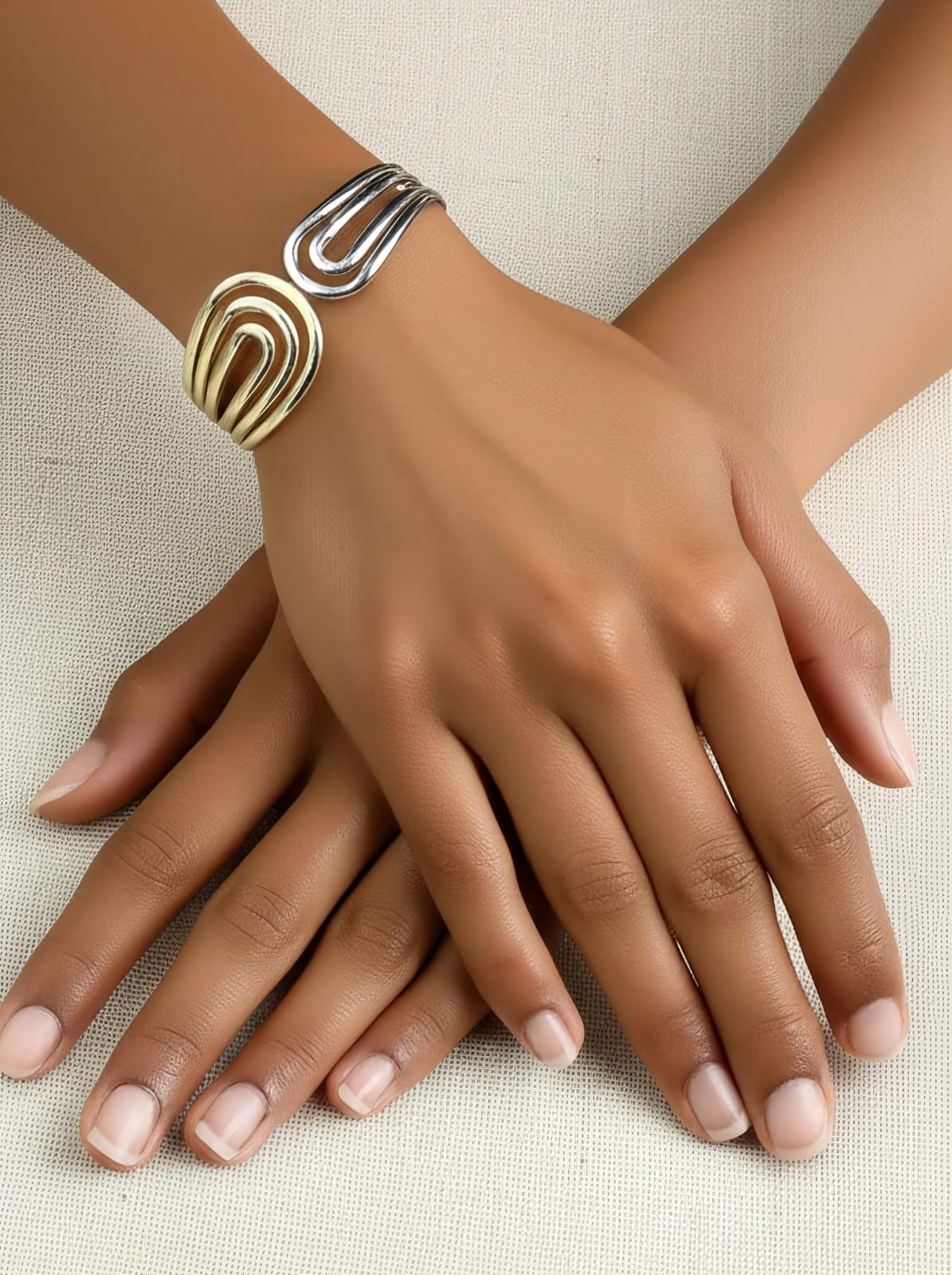 The Ripple Effect – Two-Tone Fluid Cuff