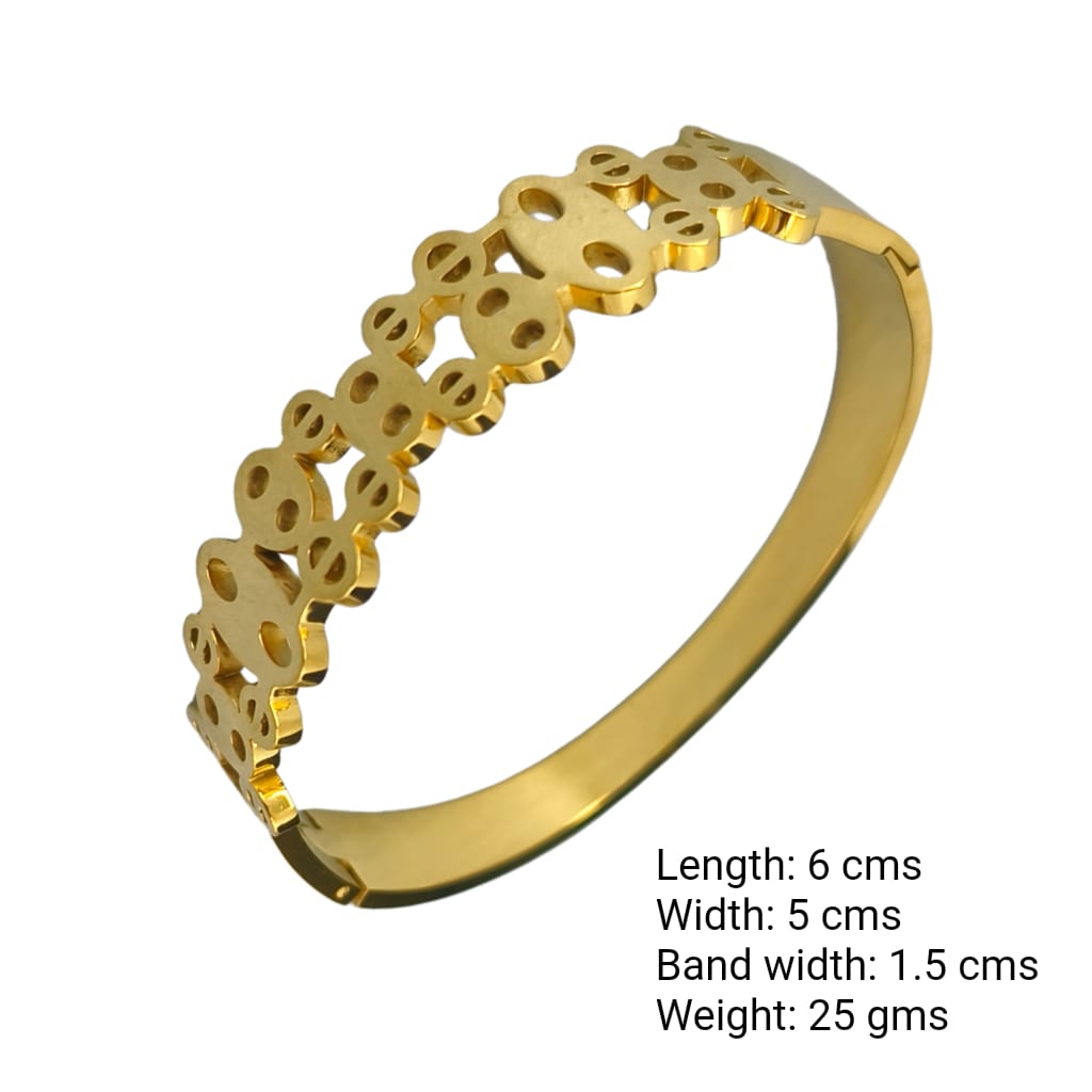 The Petal Prism – Floral Cutout Bangle