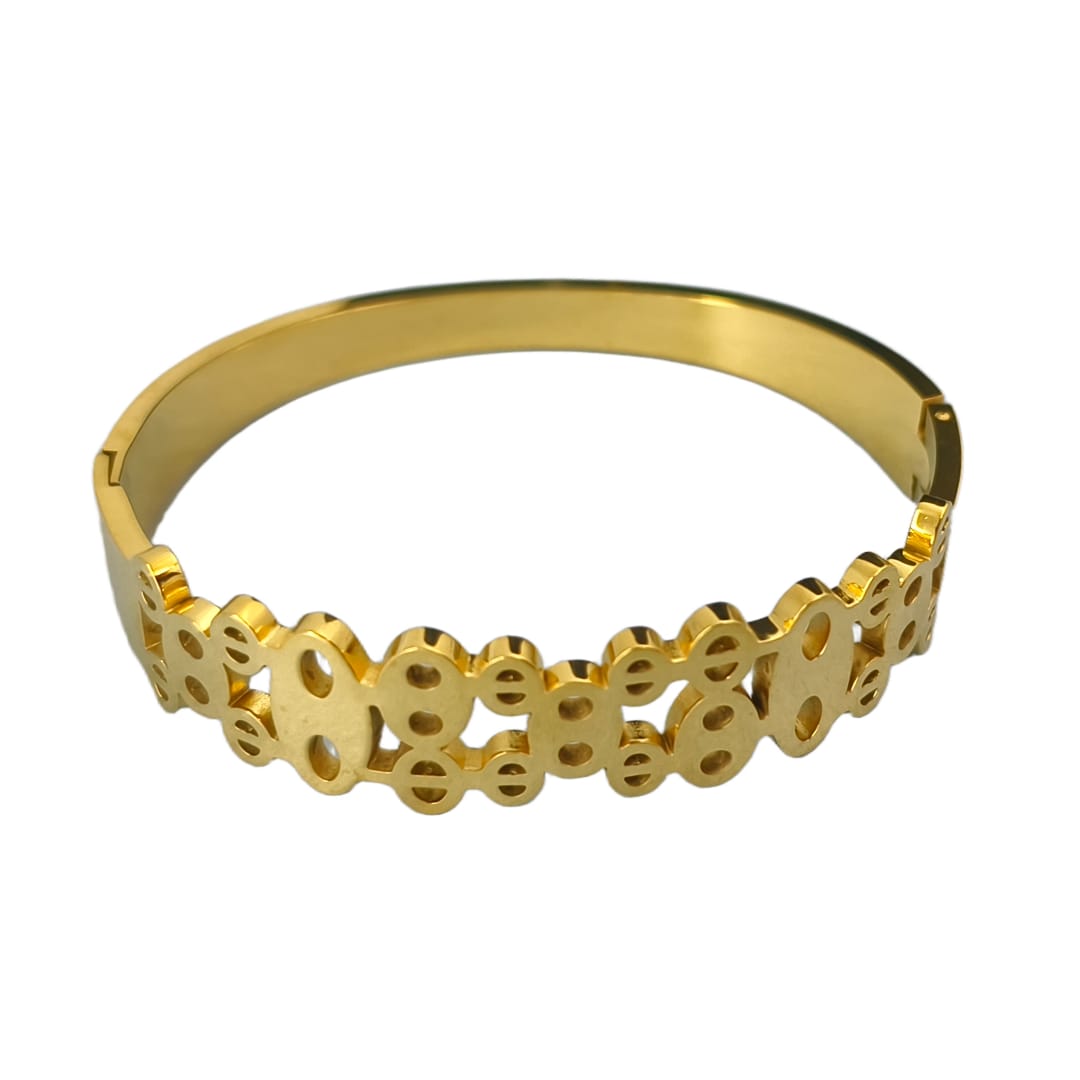The Petal Prism – Floral Cutout Bangle