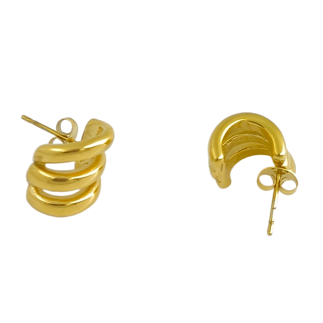 Trio Hoop Hugger Earrings