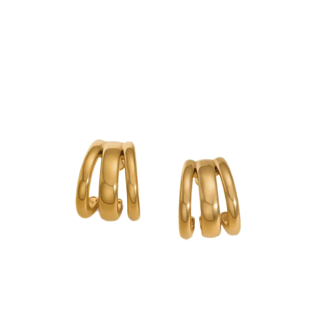 Trio Hoop Hugger Earrings