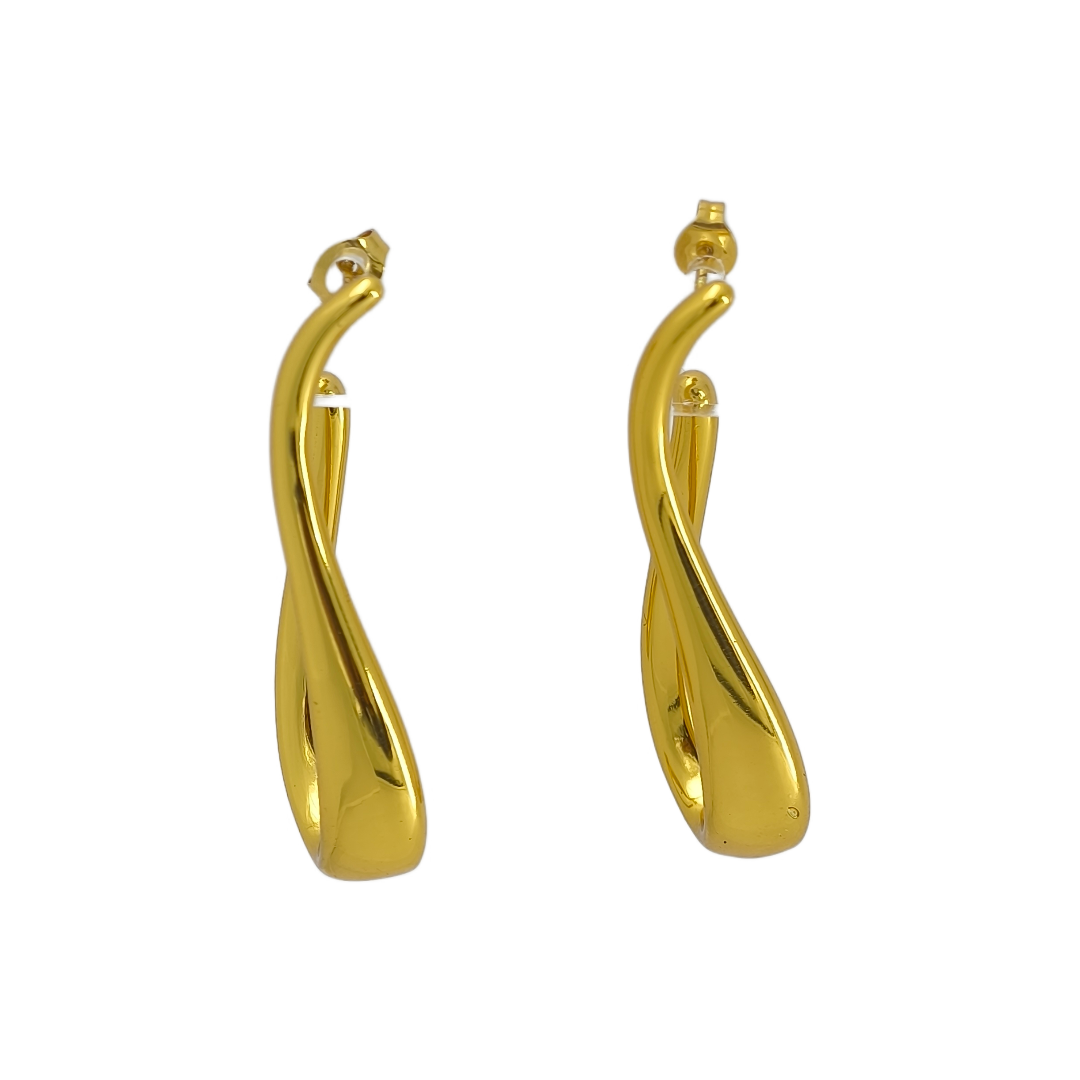 Lustre Curve Drop Earrings
