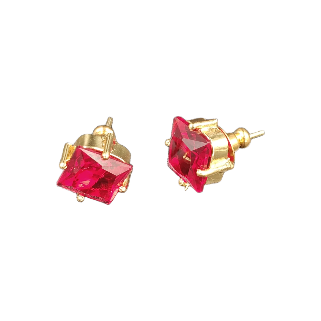 Crimson Crown Studs