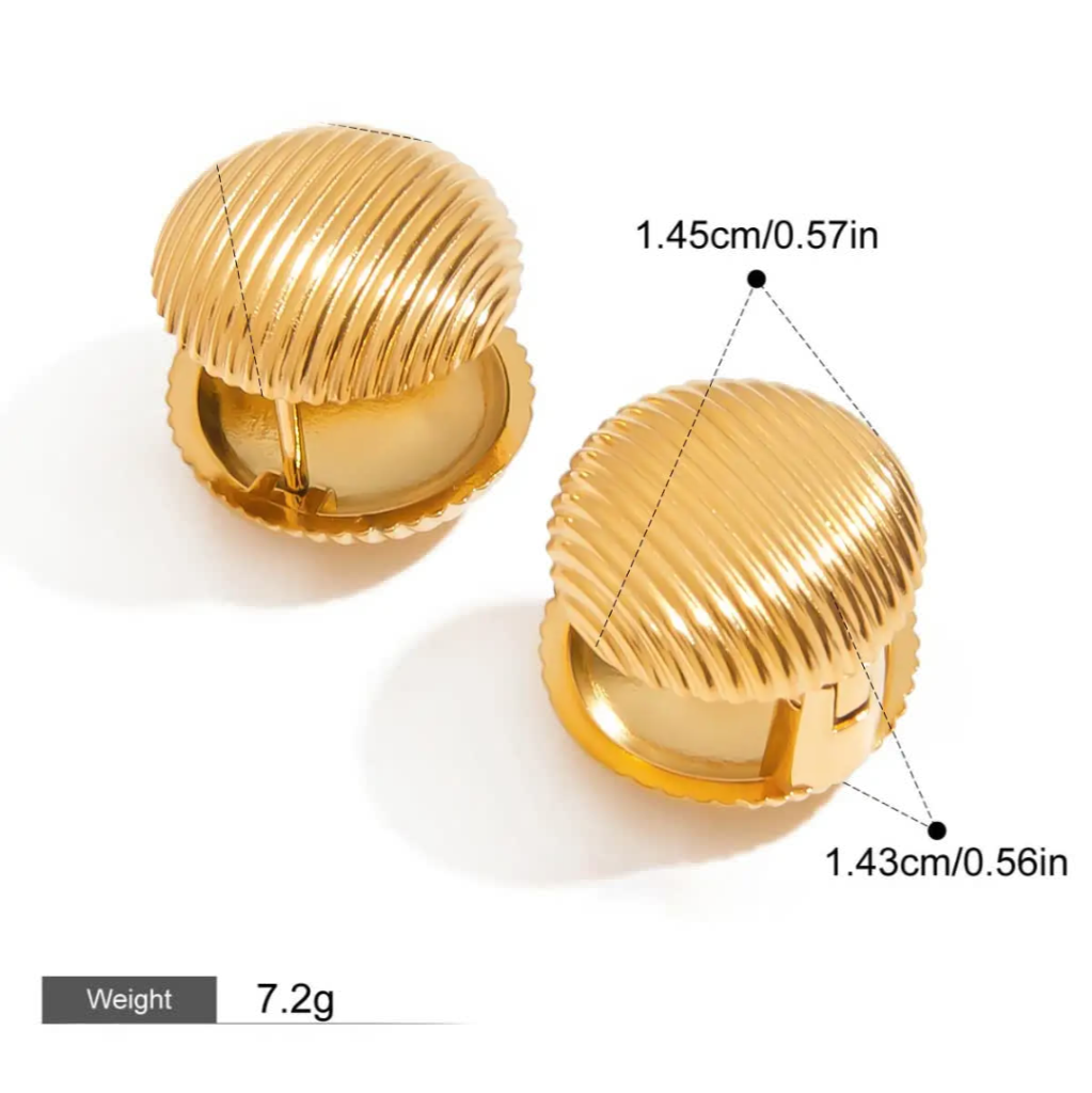 Retro Rippled Studs