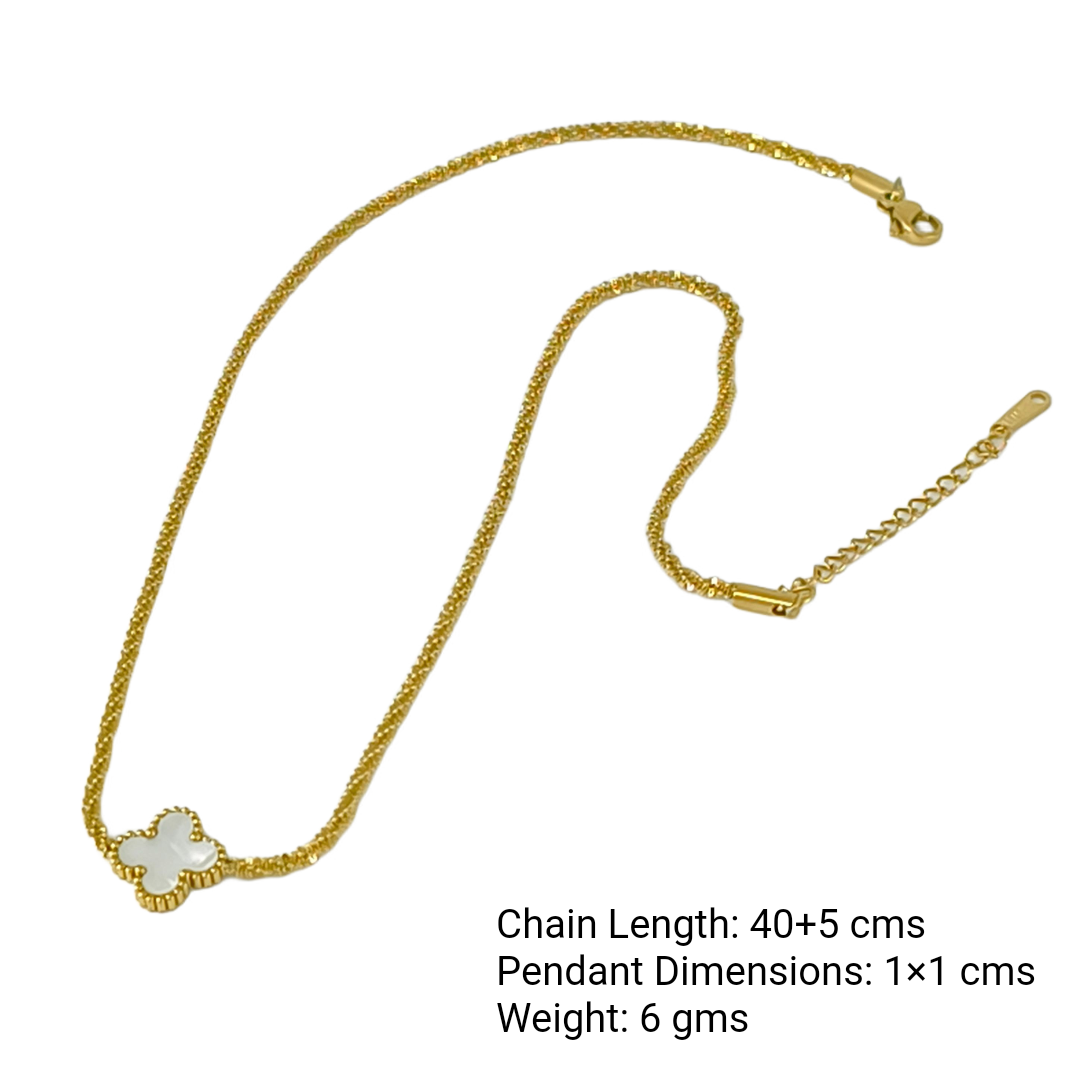 Pearl Clover Whisper Necklace