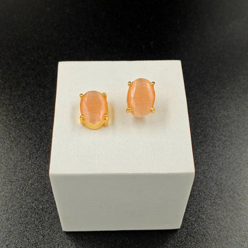 Peach Prism Studs