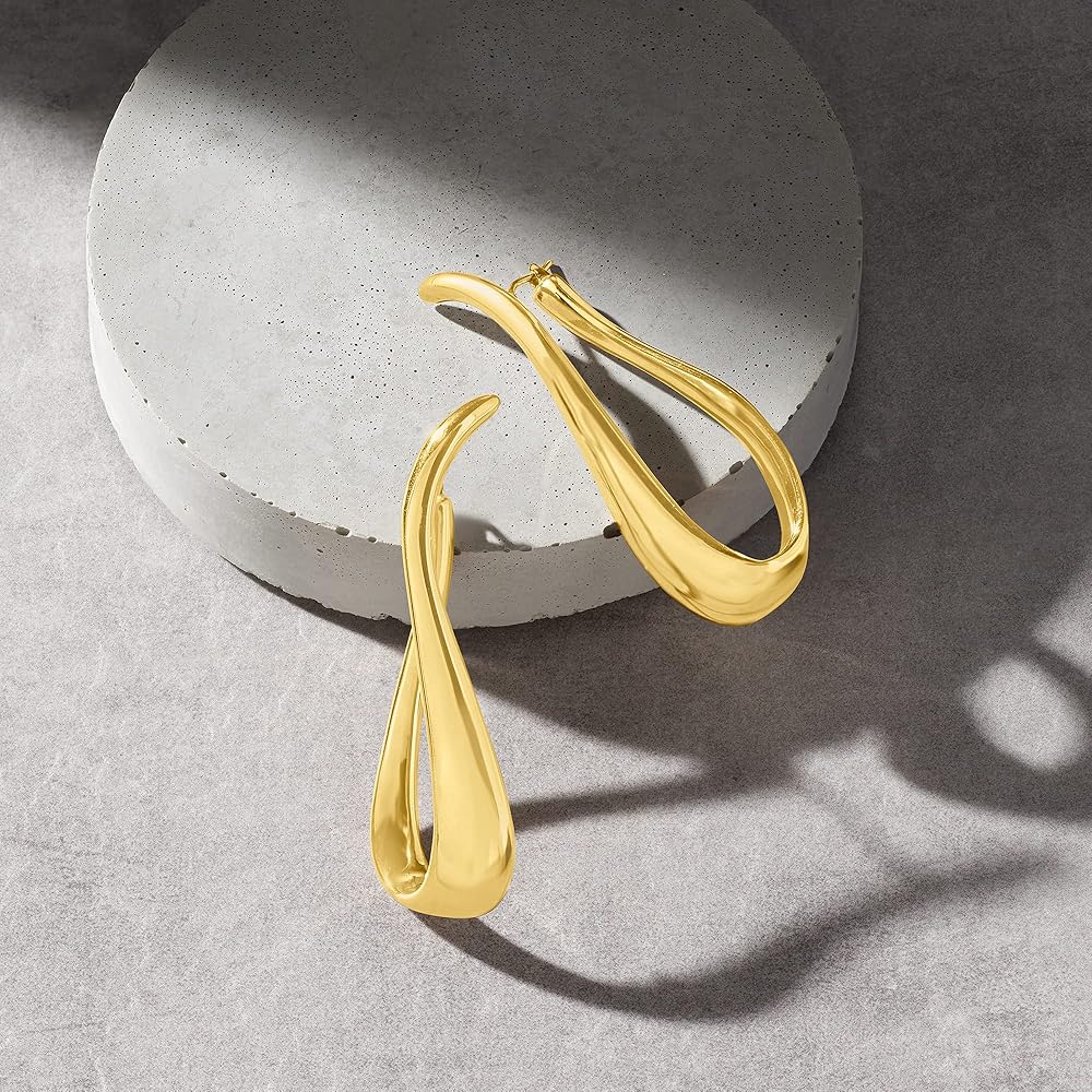 Lustre Curve Drop Earrings