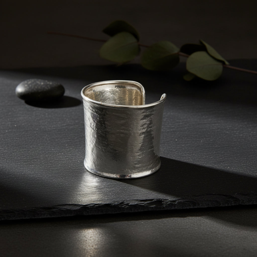 Molten Silver Cuff
