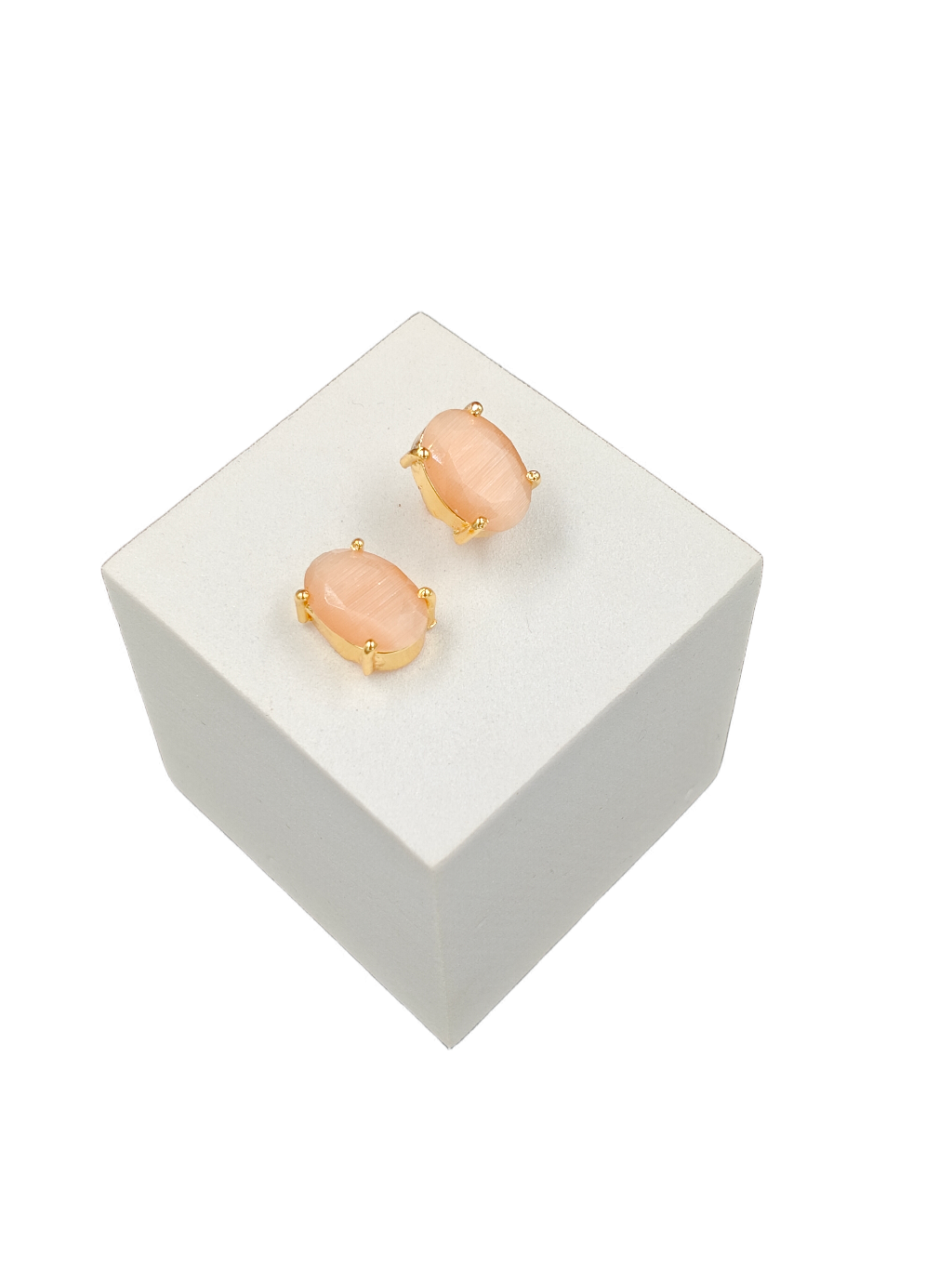Peach Prism Studs