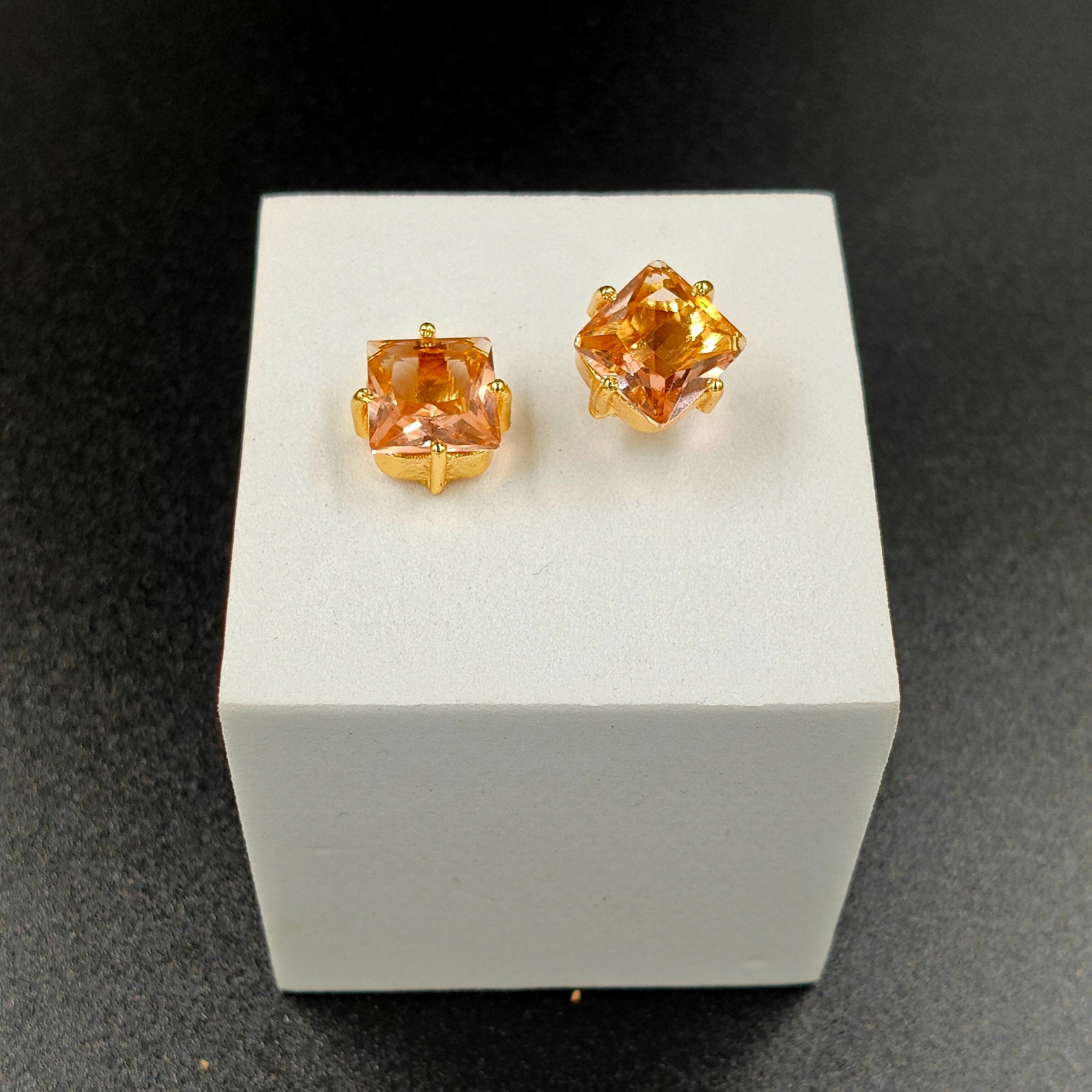 Citrine Spark Studs