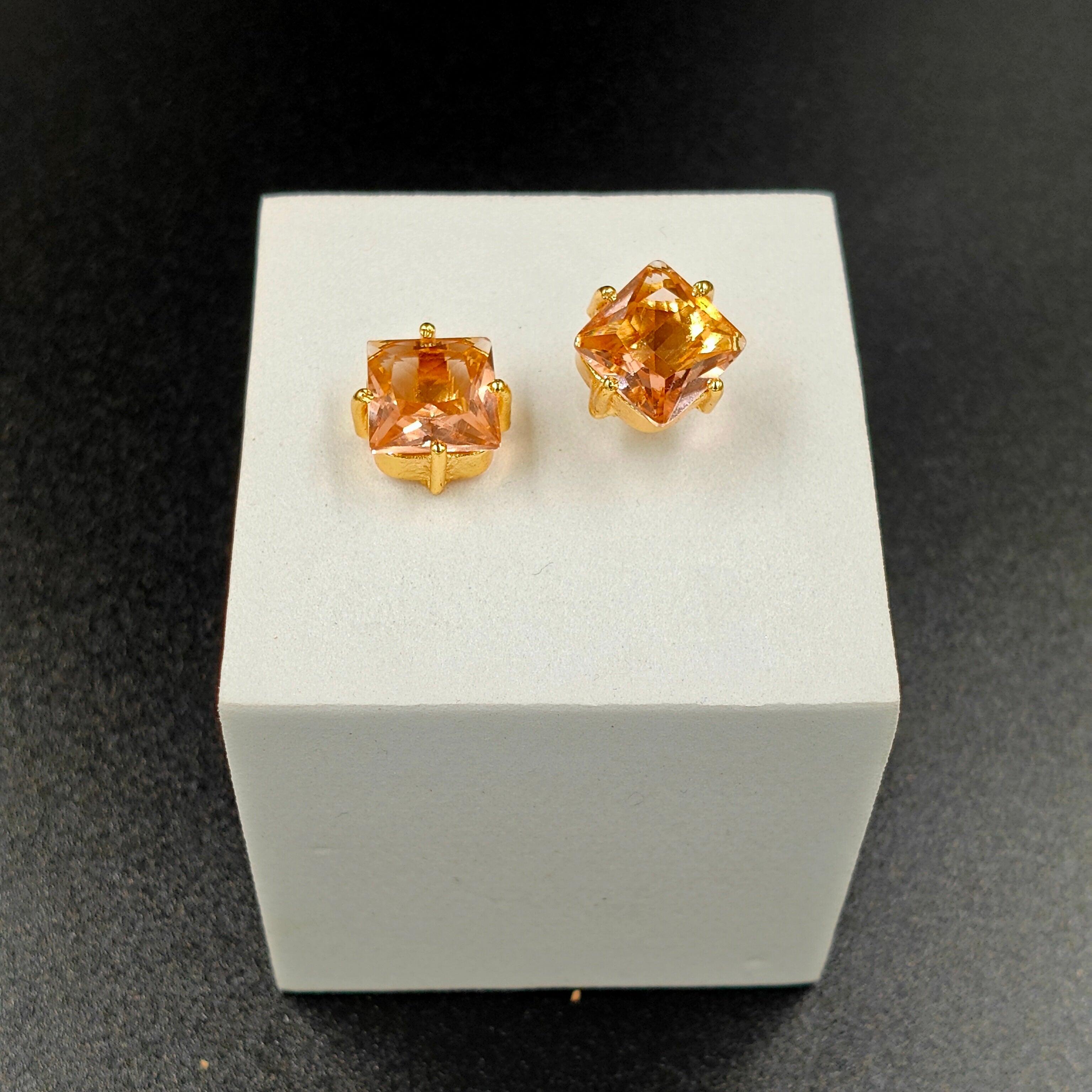 Citrine Spark Studs