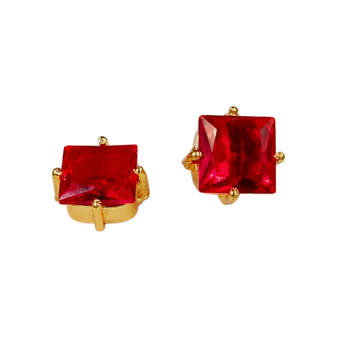 Crimson Crown Studs